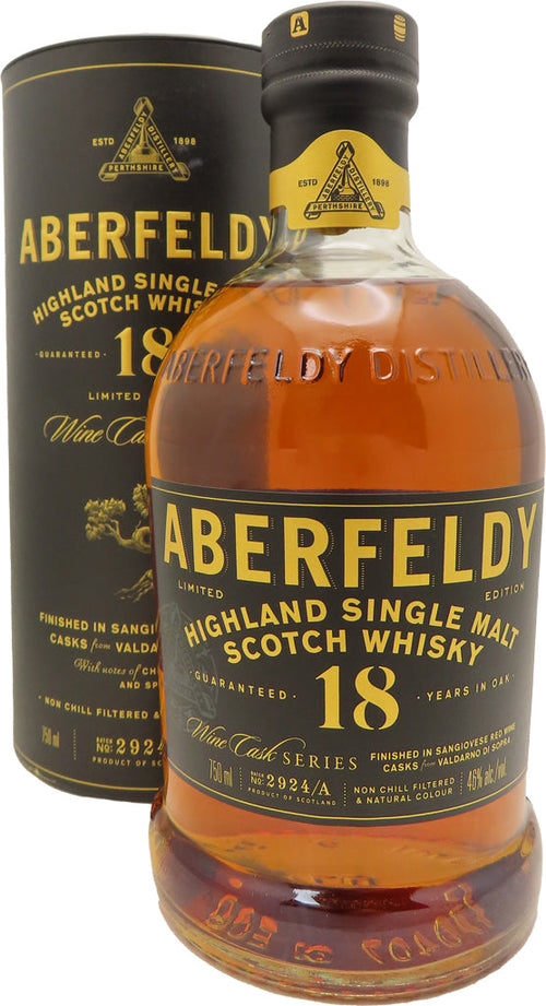 Aberfeldy 18 Year Old Wine Cask Single Malt Whisky 92 Proof 750ml