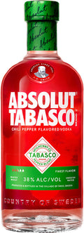 Absolut Tabasco Chili Pepper Flavored Vodka 750ml