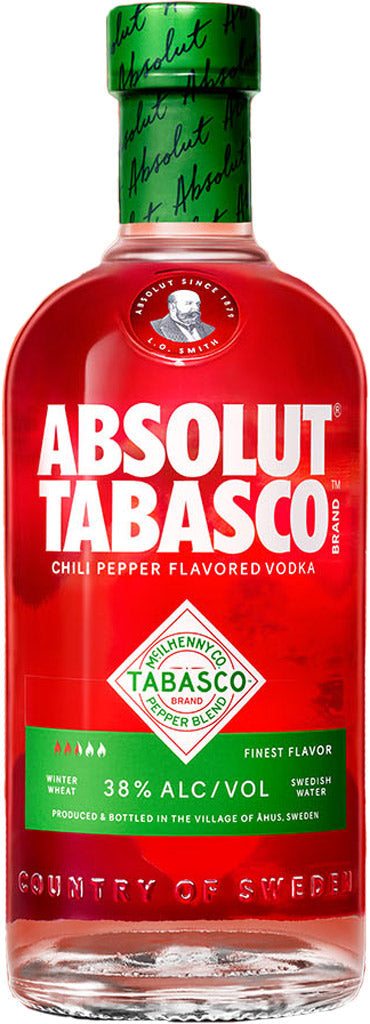 Absolut Tabasco Chili Pepper Flavored Vodka 750ml