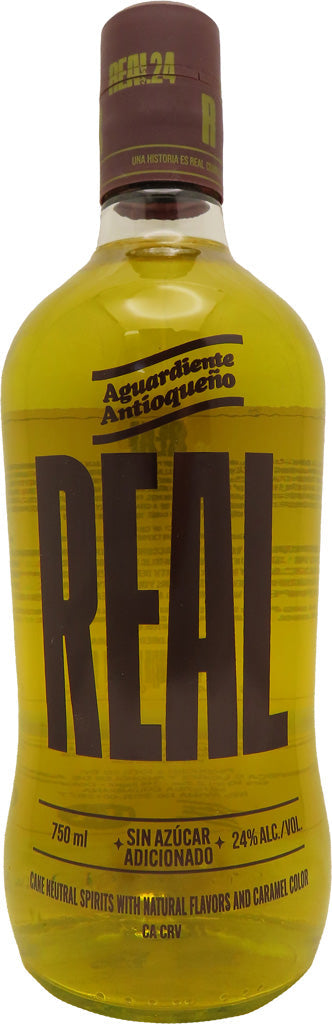 Antioqueno Aguardiente Amarillo Real Sin Azucar 48 Proof 750ml