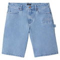 Brixton Builders Carpenter Washed Blue Denim Baggy Shorts