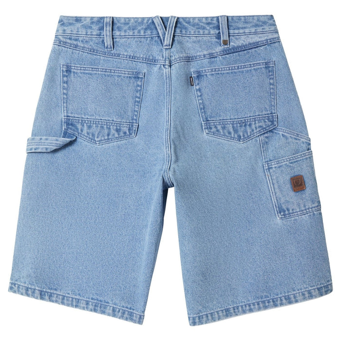 Brixton Builders Carpenter Washed Blue Denim Baggy Shorts