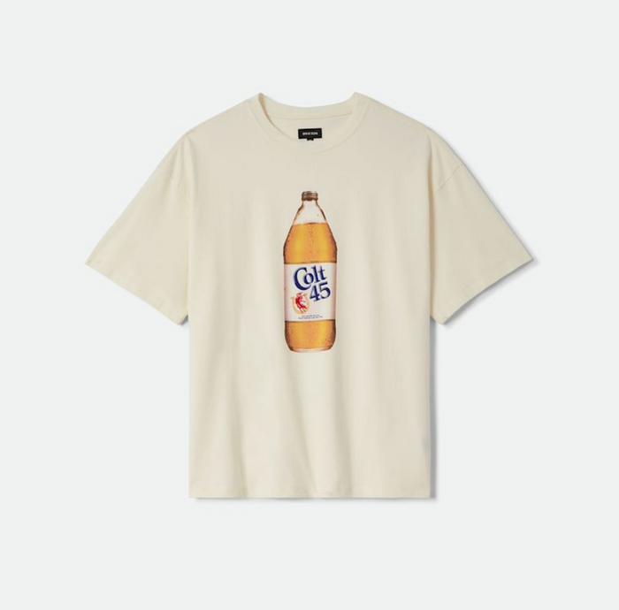 Brixton Colt 45 Forty Oz Natural S/s Oversized Tee Shirt