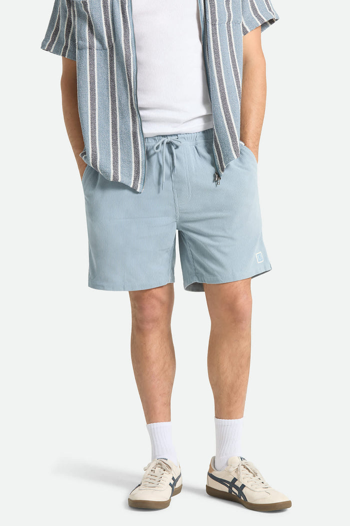 Brixton Everyday Dusty Blue Corduroy Shorts