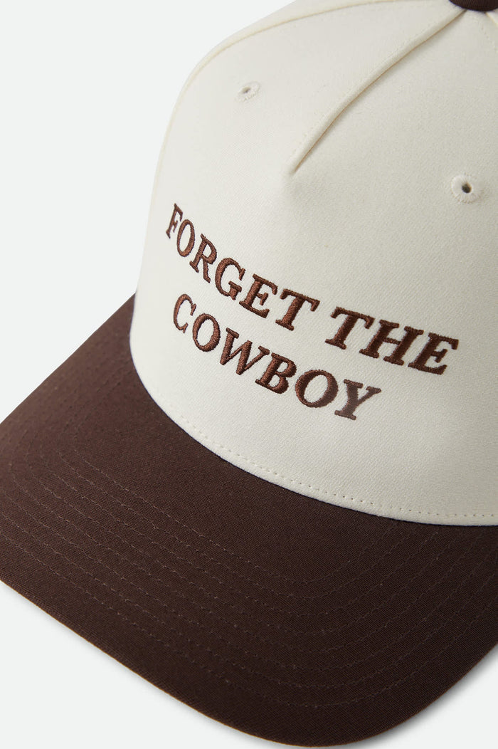 Brixton Forget THE Cowboy Chocolate/OFF White NP MP Women's Snapback Hat