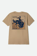 Brixton Madden Timeless Taupe Worn Wash S/s Standard Tee Shirt