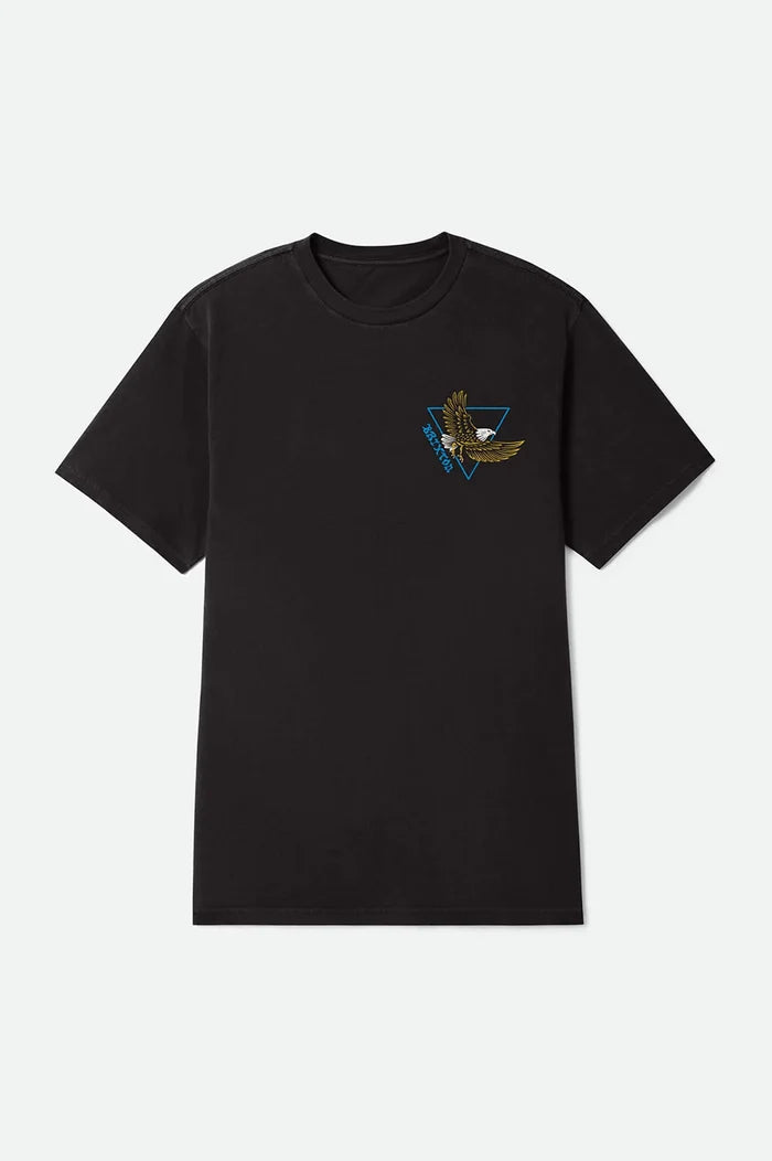 Brixton Opal Black Worn Wash S/s Standard Tee Shirt