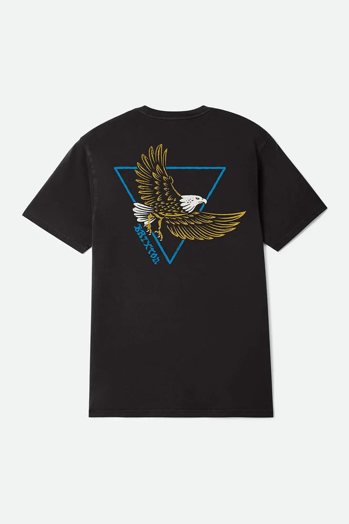 Brixton Opal Black Worn Wash S/s Standard Tee Shirt