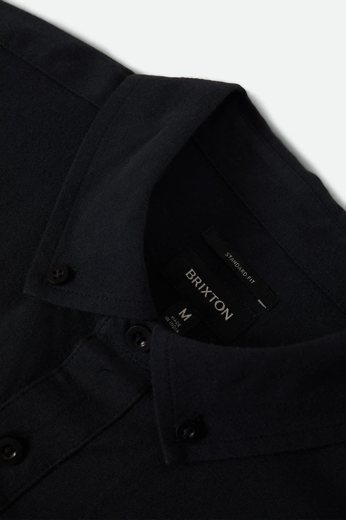 Brixton Sanford Oxford Black S/s Woven Shirt