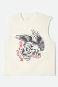 Brixton Wolcott Worn In Off White Boxy Muscle Tank