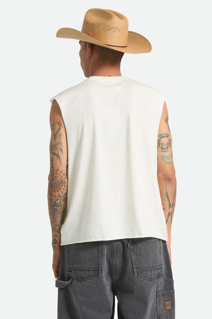 Brixton Wolcott Worn In Off White Boxy Muscle Tank