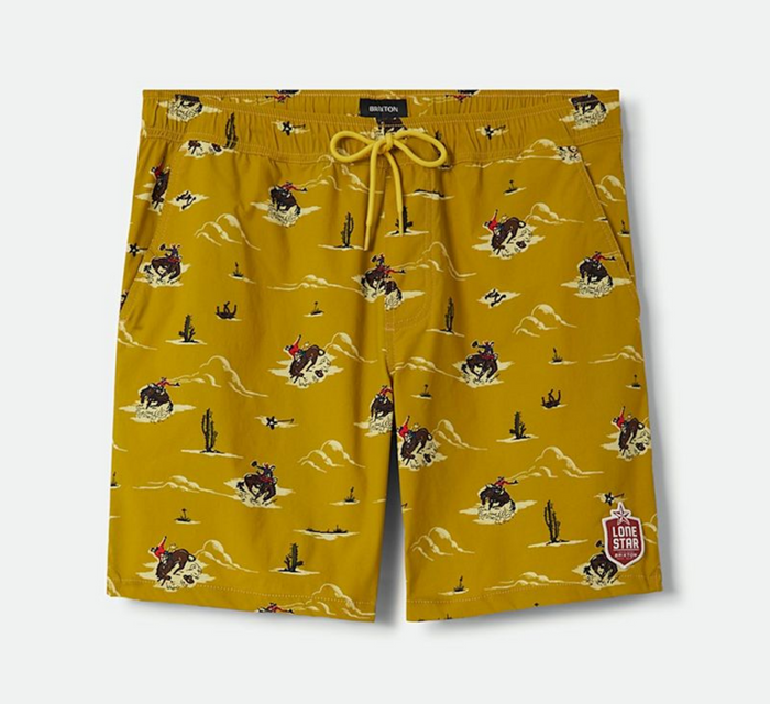 Brixton X Lone Star Everyday Stretch Texas Gold 7" Hybrid Shorts