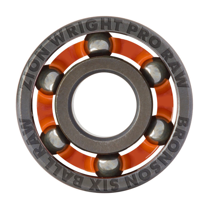 Bronson Speed Co. Zion Wright Pro 6-Ball Raw Skateboard Bearings