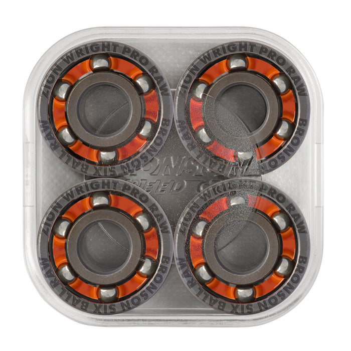 Bronson Speed Co. Zion Wright Pro 6-Ball Raw Skateboard Bearings