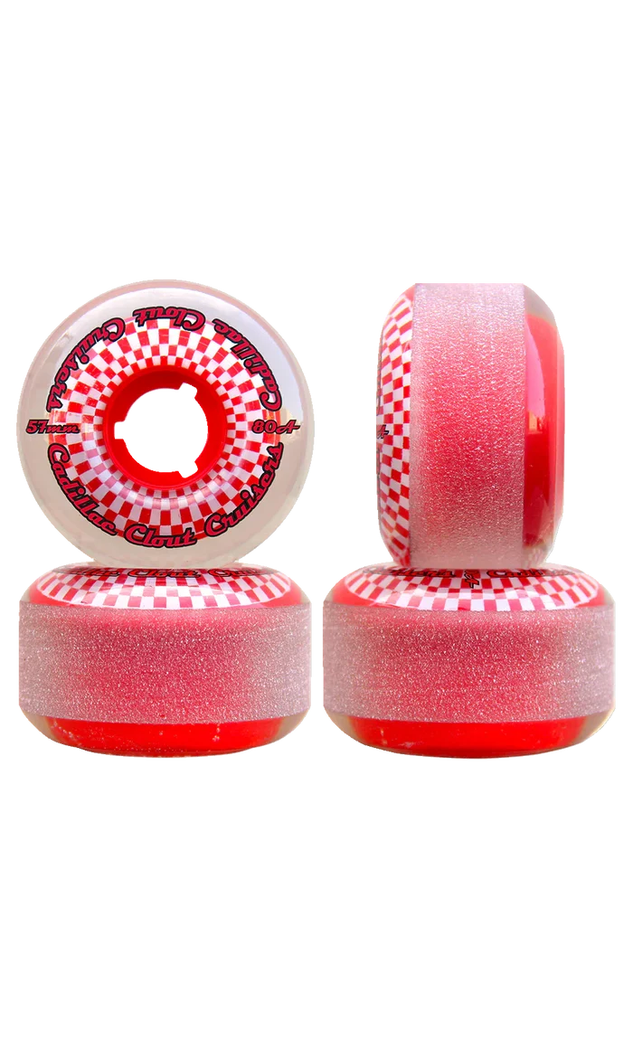 Cadillac Clout Cruisers Smoke/Red 57mm 80A Skateboard Cruiser Wheels