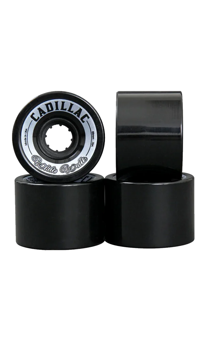 Cadillac White Walls Black 59mm 78A Skateboard Cruiser Wheels