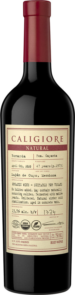 Caligiore Natural Bonarda 2020 750ml