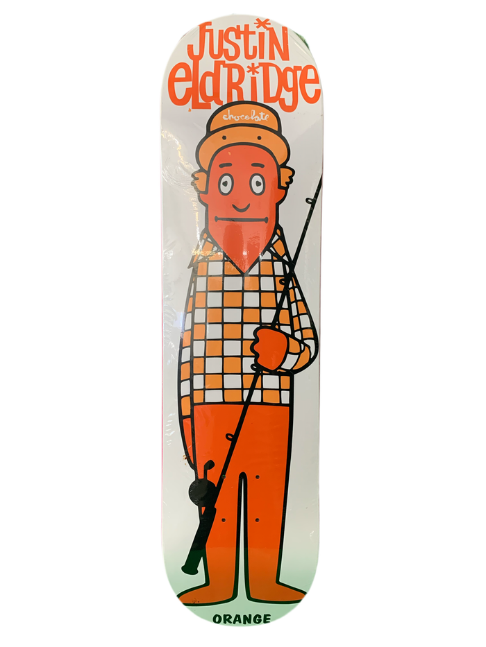 Chocolate Justin Eldridge Orange Zippy Planks Series Otter Pops 7.75" Classic Skateboard Deck