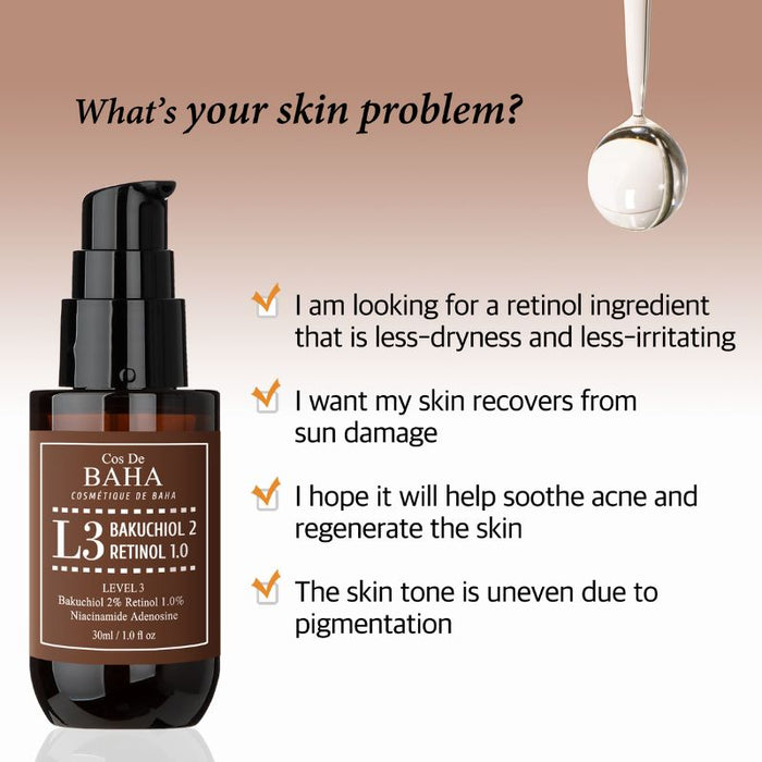 COS DE BAHA - L3 Bakuchiol 2 & Retinol 1.0