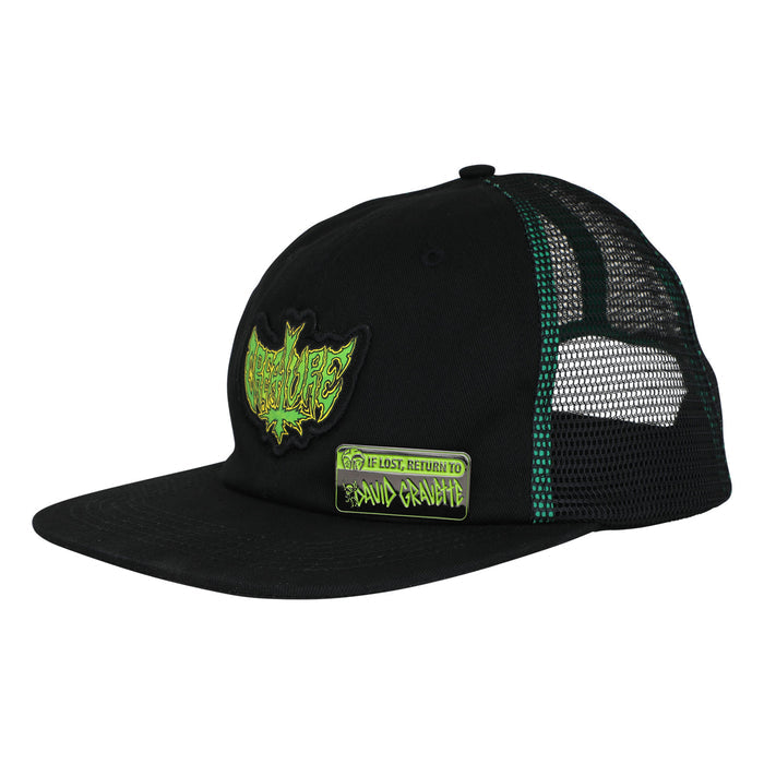 Creature Gravette Hippie Skull 20th Black Snapback Unstructured Hat