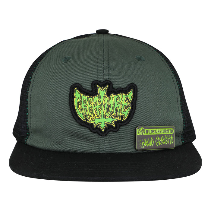 Creature Gravette Hippie Skull 20th Black Snapback Unstructured Hat