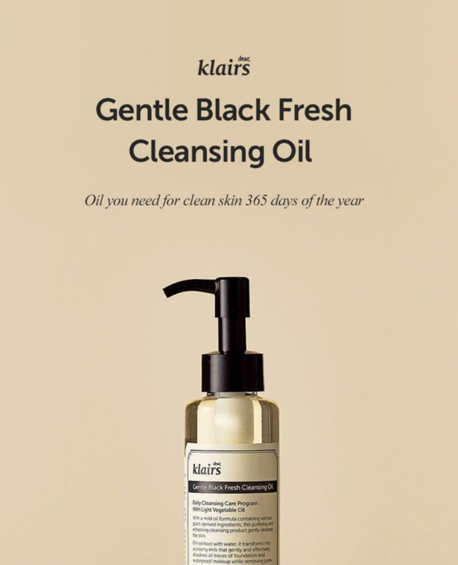 DEAR KLAIRS - Gentle Black Fresh Cleansing Oil