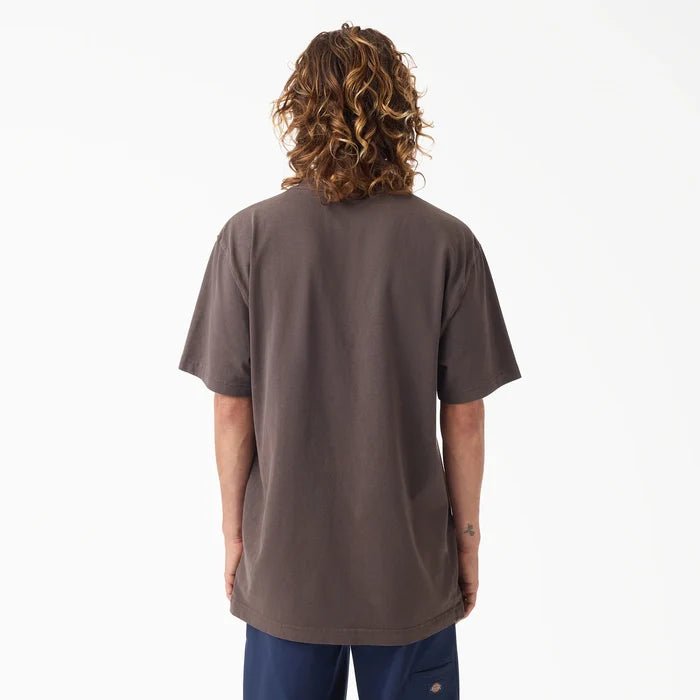 Dickies Worn In Dark Brown Heavyweight Pocket T-Shirt