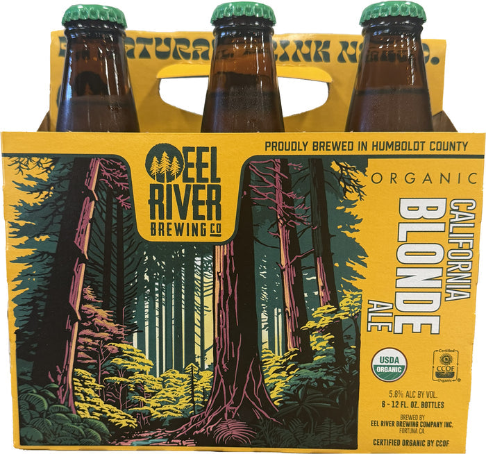 Eel River Organic Blonde Ale 6pk Btl