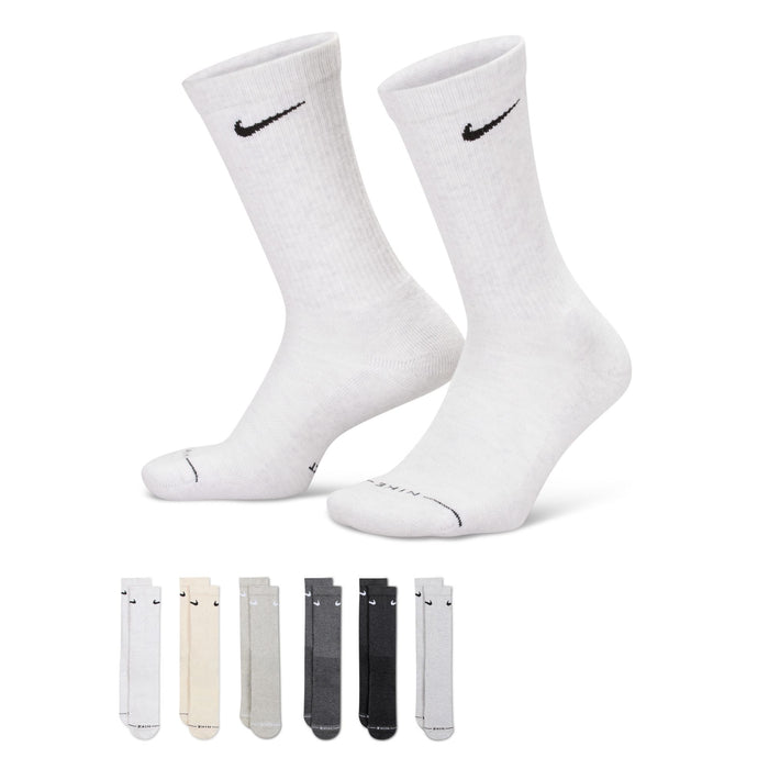 Nike Everyday Elevated Multicolor Neutrals 6-Pack Crew Socks (HQ8021-904)