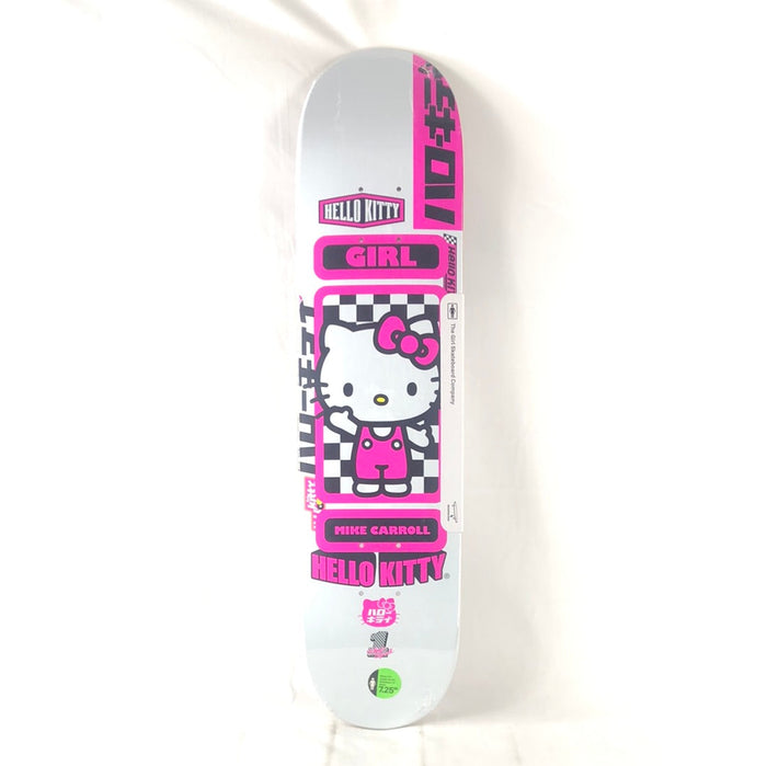 Girl Mike Carroll Hello Kitty White/Pink/Black Size 8.25" Skateboard Deck