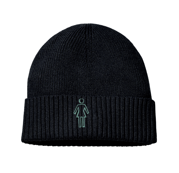 Girl Suzuki OG Black Roll-Up Beanie