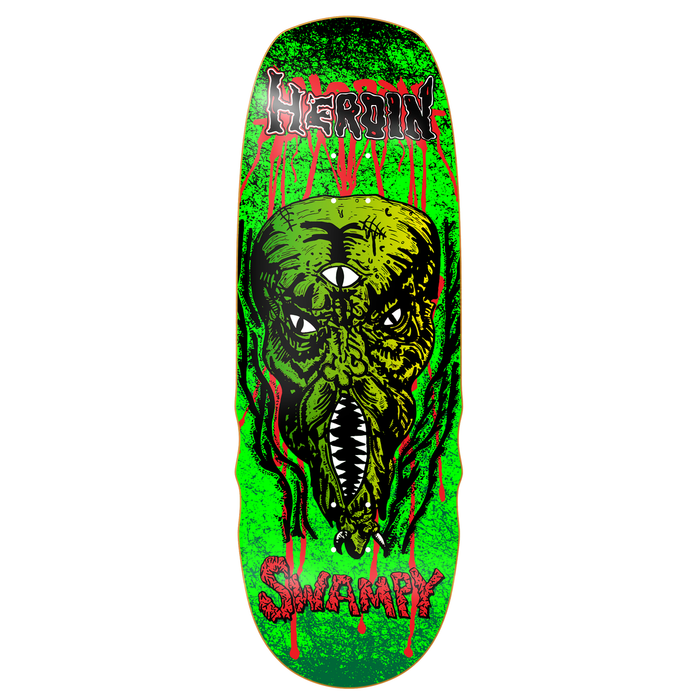 Heroin Swampy KO2 Slime Face 10.6" Skateboard Deck
