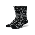 HUF Fuck It Old Style Black Crew Sock