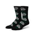 HUF Fuck It Rose Black Crew Sock