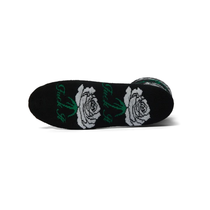 HUF Fuck It Rose Black Crew Sock