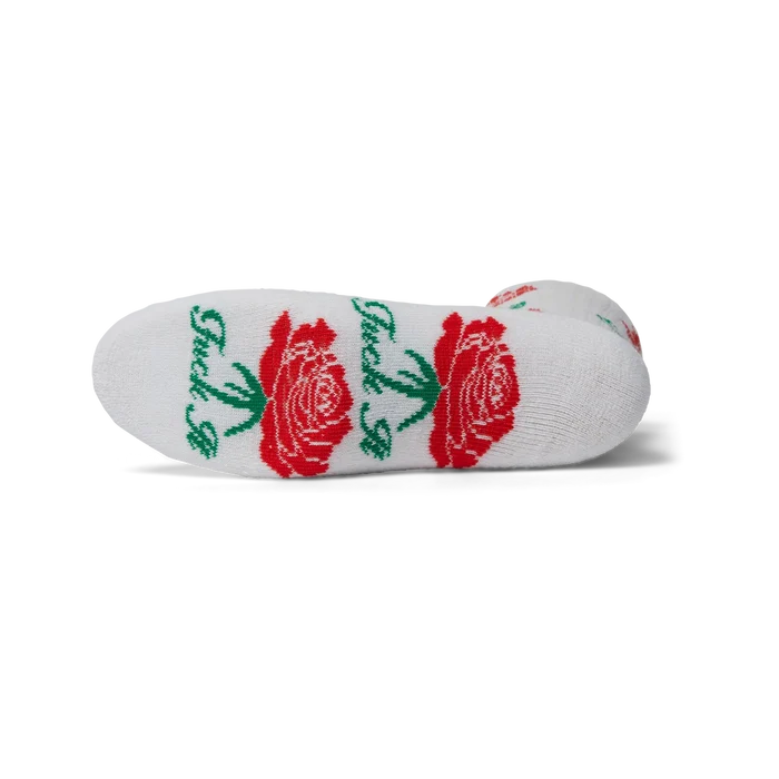 HUF Fuck It Rose White Crew Sock