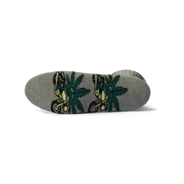 HUF Green Buddy Nitro Heather Grey Sock