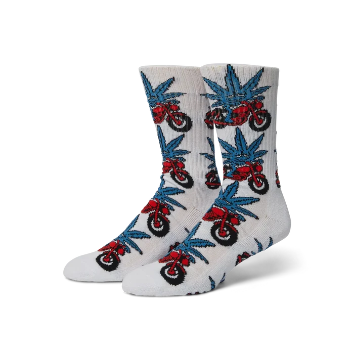 HUF Green Buddy Nitro White Sock