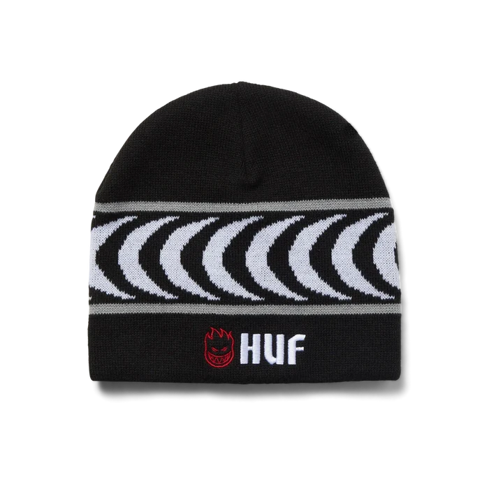 HUF x Spitfire Skull Beanie Black