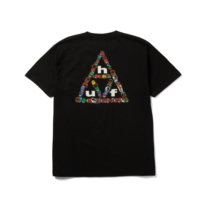 HUF x Spitfire Sticker Triple Triangle Black S/s Shirt