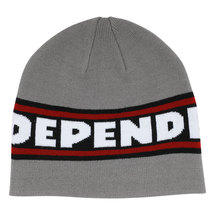 Independent Bar Logo Grey Skull Cap Beanie