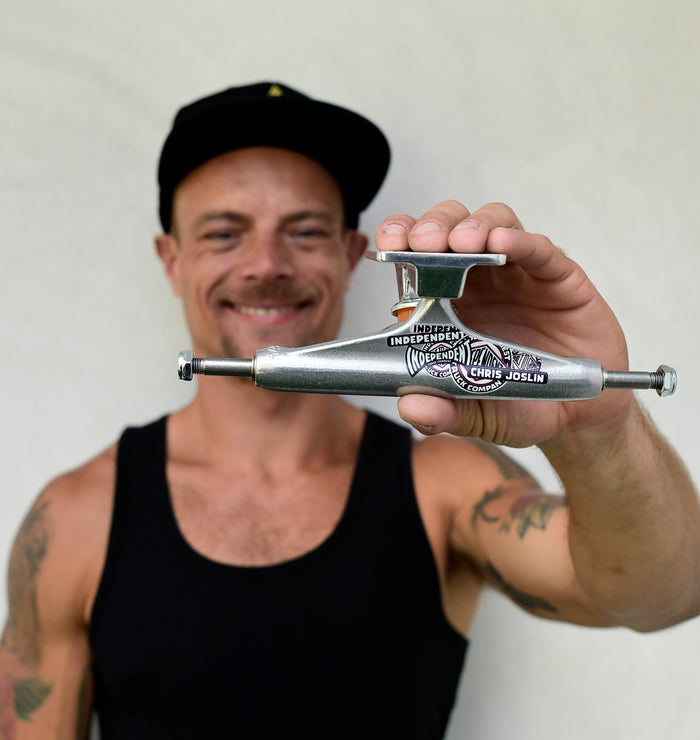 Independent Stage 11 Forged Titanium Chris Joslin Sticker Slap Pro Polished Silver Skateboard Truck