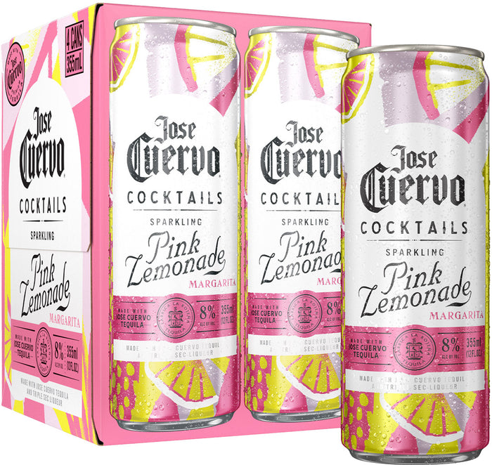 Jose Cuervo Sparkling Margarita Pink Lemonade 4pk 355ml Can