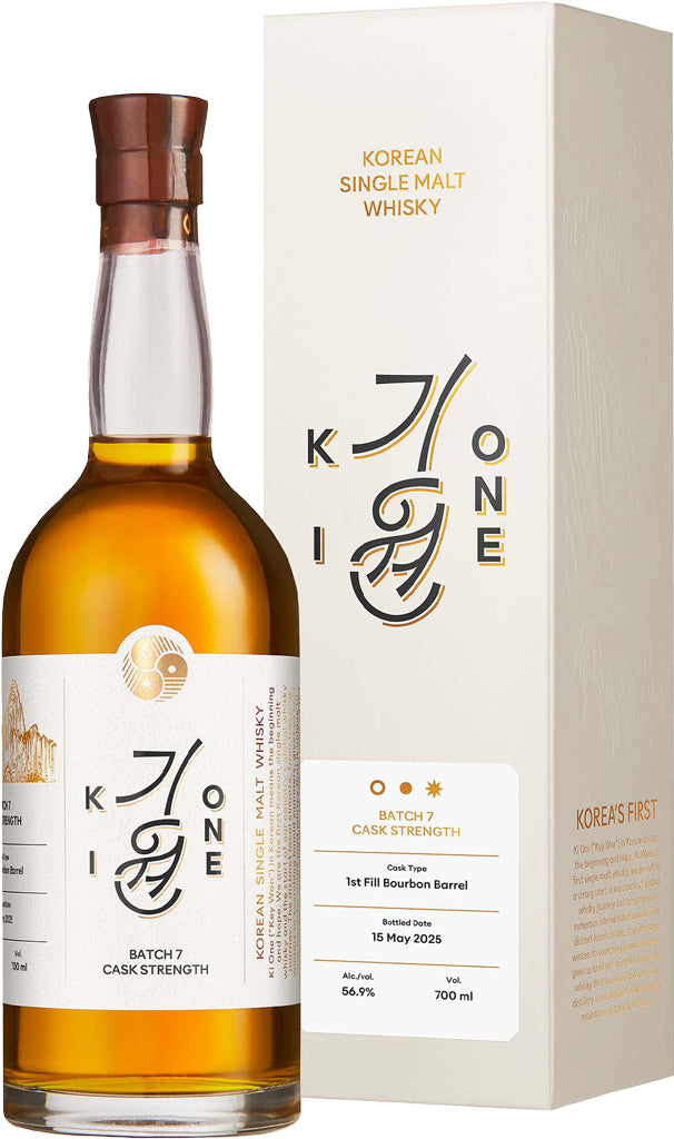 Ki One 1st Fill Bourbon Barrel Batch 7 Cask Strength Korean Single Malt Whisky 700ml