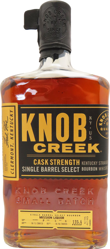 Knob Creek "Mission Exclusive" 10 Year Old Cask Strength Single Barrel 125.4 Pf. Kentucky Bourbon 750ml