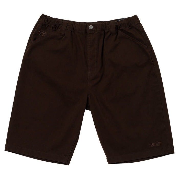 Krooked Eyes Twill Short Brown Shorts