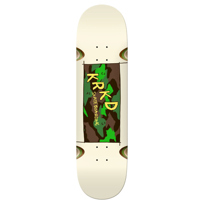 Krooked Kamo (Wheel Wells) 8.5" White Skateboard Deck