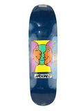 Krooked Mark Gonzales Dos Lunas Graphic Dark Blue Woodgrain Multi Color Size 8.75 Shaped Skateboard Deck