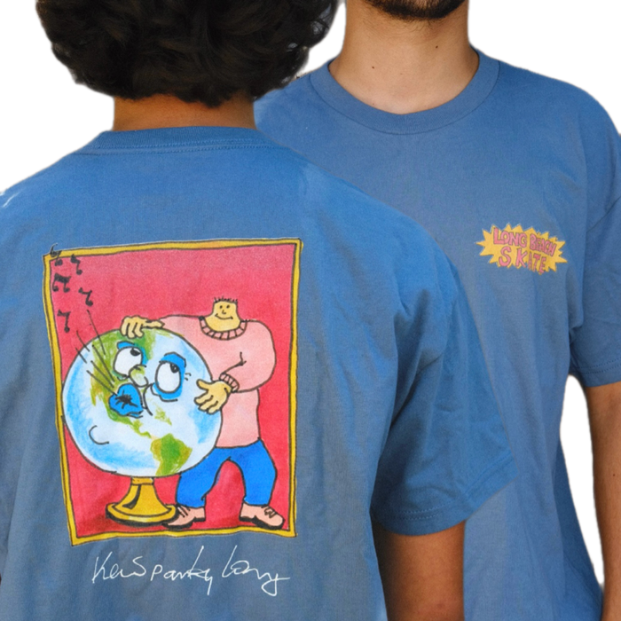 Long Beach Skate Co Postcard From Kevin "Spanky" Long Blue Jean S/s Shirt