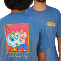 Long Beach Skate Co Postcard From Kevin "Spanky" Long Blue Jean S/s Shirt